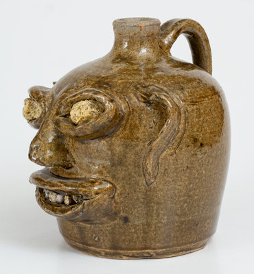 Extremely Rare Cheever and Lanier Meaders Rock Eye and Tooth Face Jug, c1967