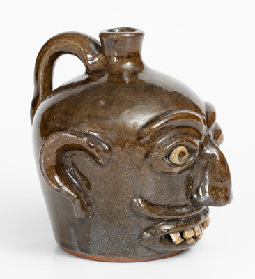 Very Rare Harvey Reinhardt, Vale, North Carolina Face Jug