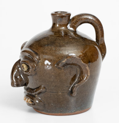 Very Rare Harvey Reinhardt, Vale, North Carolina Face Jug