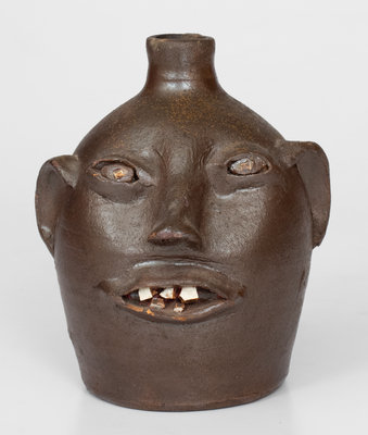 Evan Javan Brown, Sr. Face Jug, Arden, NC, 2nd quarter 20th century