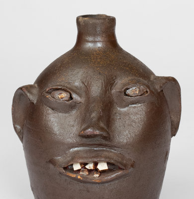 Evan Javan Brown, Sr. Face Jug, Arden, NC, 2nd quarter 20th century