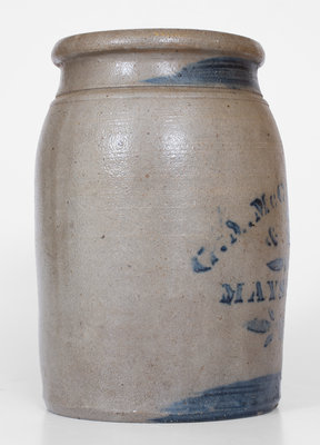 Fine G. A. McCARTHEY & BRO. / MAYSVILLE, KY Stoneware Jar