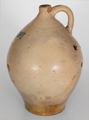 BOSTON / 1804, Frederick Carpenter, Charlestown, Mass. Stoneware Jug