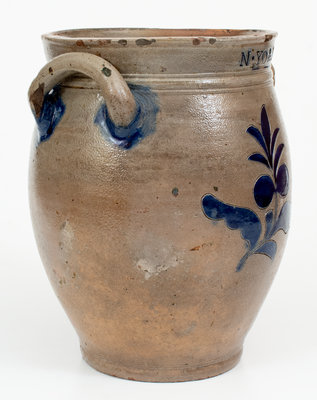 Exceedingly Rare and Important Thomas W. Commeraw 18th Century Stoneware Jar, COERLEARS HOOK / N. YORK