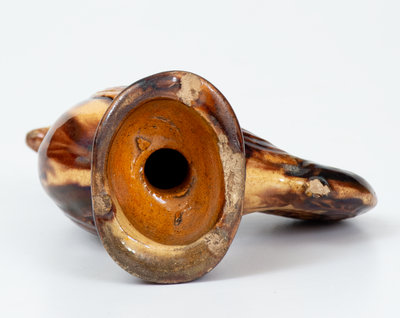 Fine Moravian Redware Chicken Caster, Salem, North Carolina, early 19th century
