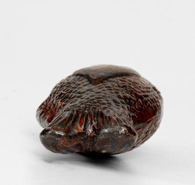 Fine Moravian Redware Fish Bottle, Salem, North Carolina, c1801-1829