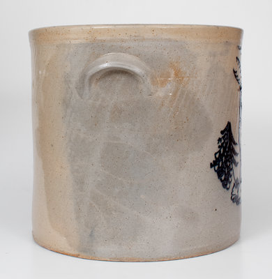 Exceedingly Rare and Important F. STETZENMEYER / ROCHESTER, NY Stoneware Crock w/ Elaborate Deer Scene