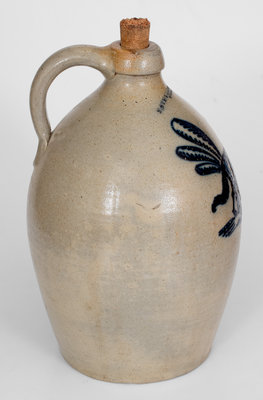 Exceedingly Rare and Important F. STETZENMEYER / ROCHESTER, NY Stoneware Jug w/ Elaborate Fox Decoration