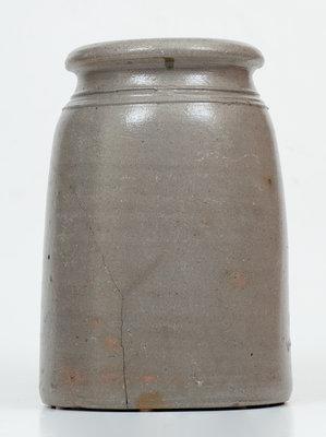 Fine Hamilton & Jones / Star Pottery Stoneware Canning Jar w/ Stenciled Apple Decoration (Greensboro, PA)