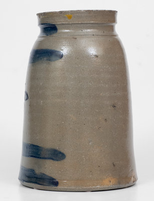 Rare Striped Western PA Canning Jar w/ Cherries Decoration attrib. S. H. Ward, West Brownsville, PA