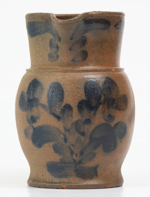 Exceptional Miniature Stoneware Pitcher, attrib. George Henry Davidson, Strasburg, VA