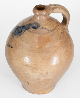 Exceptional Incised Bird Jug, Manhattan, New York area, early 19th century
