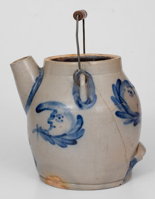 Extremely Rare COWDEN & WILCOX / HARRISBURG, PA Batter Pail w/ Four Man-in-the-Moon Decorations