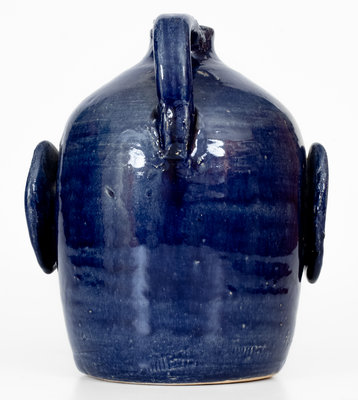 Blue-Glazed Edwin Meaders (Cleveland, Georgia) Face Jug