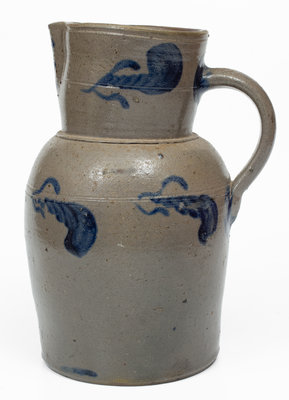 W. H. LEHEW & CO. / STRASBURG, VA Stoneware Pitcher w/ Bold Cobalt Decoration