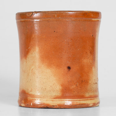 Shenandoah Valley Redware Mug, J. Eberly & Co. or S. Bell & Sons, Strasburg, VA, circa 1890