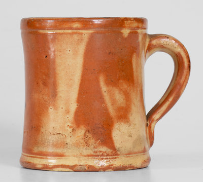 Shenandoah Valley Redware Mug, J. Eberly & Co. or S. Bell & Sons, Strasburg, VA, circa 1890