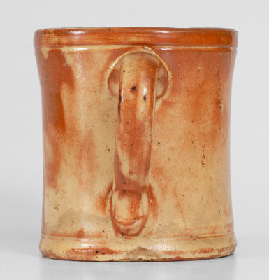 Shenandoah Valley Redware Mug, J. Eberly & Co. or S. Bell & Sons, Strasburg, VA, circa 1890