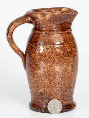 Shenandoah Valley Redware Pitcher, J. Eberly & Co. or S. Bell & Sons, Strasburg, VA, c1890