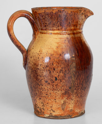 Rare Large-Sized Redware Cream Pitcher, attrib. Adam Kern, Winchester, VA or Thurmont, MD, 1880 s