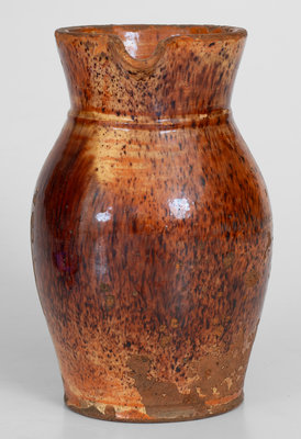 Rare Large-Sized Redware Cream Pitcher, attrib. Adam Kern, Winchester, VA or Thurmont, MD, 1880 s