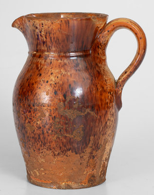 Rare Large-Sized Redware Cream Pitcher, attrib. Adam Kern, Winchester, VA or Thurmont, MD, 1880 s