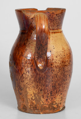 Rare Large-Sized Redware Cream Pitcher, attrib. Adam Kern, Winchester, VA or Thurmont, MD, 1880 s