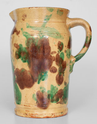 Multi-Glazed Tankard Pitcher, S. Bell & Sons or J. Eberly & Co., Strasburg, Virginia