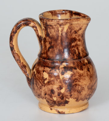 Miniature Glazed Redware Pitcher attrib. John Bell (Waynesboro, PA), c1840-80