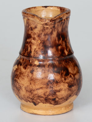 Miniature Glazed Redware Pitcher attrib. John Bell (Waynesboro, PA), c1840-80