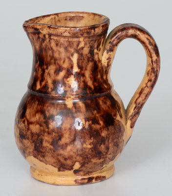 Miniature Glazed Redware Pitcher attrib. John Bell (Waynesboro, PA), c1840-80