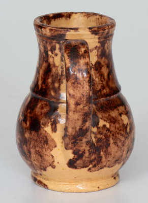 Miniature Glazed Redware Pitcher attrib. John Bell (Waynesboro, PA), c1840-80