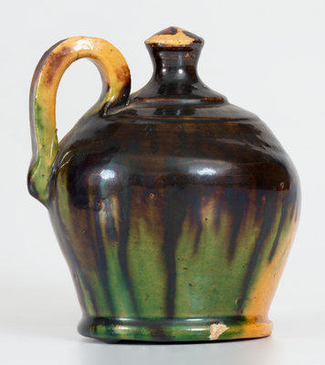 George Wagner, Carbon County, PA Redware Jug Bank, late 19th century