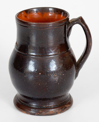 JOHN BELL (Waynesboro, Pennsylvania) Redware Ale Mug, c1840-1880
