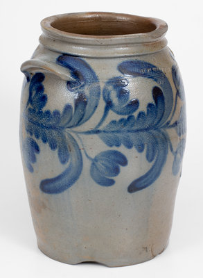 H.C. SMITH / ALEXA / D.C. (Alexandria, VA) Stoneware Jar w/ Floral Decoration, c1835