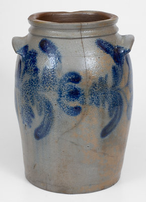 H.C. SMITH / ALEXA / D.C. (Alexandria, VA) Stoneware Jar w/ Floral Decoration, c1835