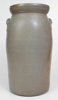 Fine 6 Gal. A. P. Donaghho / Parkersburg, WV Stoneware Eagle Churn, Excelsior Pottery