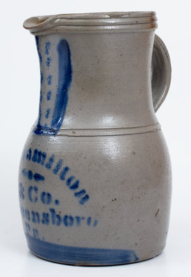 Scarce Jas. Hamilton & Co. / Greensboro, Pa. Stoneware Pitcher