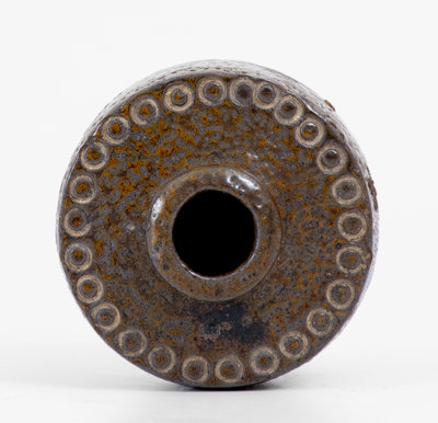 Extremely Rare Chester Webster, Randolph Co, NC Stoneware Inkwell Dated "1861"