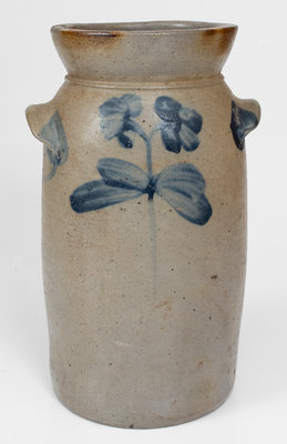 1 Gal. Baltimore, MD Stoneware Churn w/ Floral Decoration