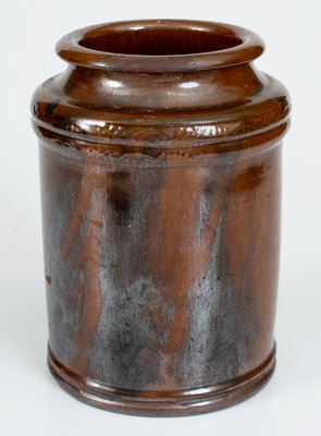 Attrib.  Jacob Heart, Chambersburg, PA Redware Tobacco Jar