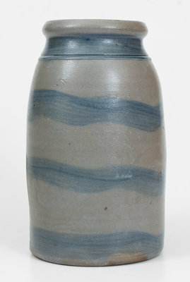 Large-Sized Stripe-Decorated Stoneware Jar, Western PA or West Virginia