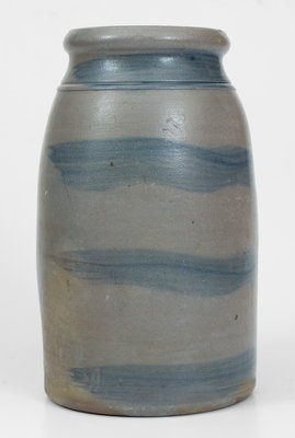 Large-Sized Stripe-Decorated Stoneware Jar, Western PA or West Virginia