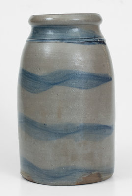 Large-Sized Stripe-Decorated Stoneware Jar, Western PA or West Virginia