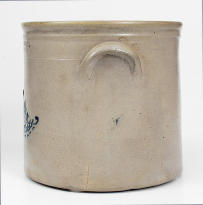 A. O. WHITTEMORE / HAVANA, NY Stoneware Crock w/ House Decoration