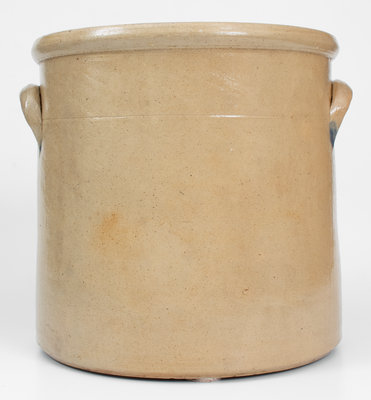 Fine 4 Gal. EVAN R. JONES / PITTSTON, PA Stoneware Crock w/ Bold Floral Decoration