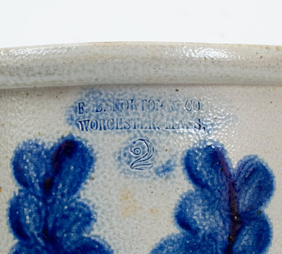 2 Gal. F. B. NORTON & CO. / WORCESTER, MASS. Stoneware Crock