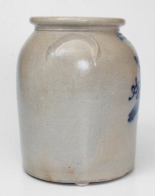 2 Gal. J. NORTON & CO. / BENNINGTON, VT Stoneware Jar w/ Double Bird Decoration