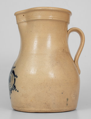 Scarce J. & E. NORTON / BENNINGTON, VT Stoneware Pitcher w/ Flowering Urn Design