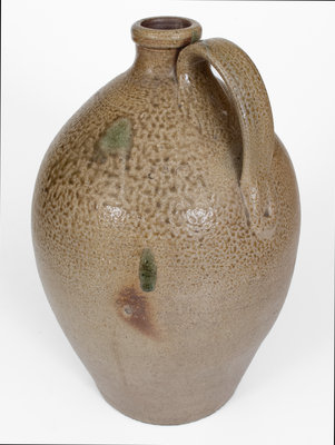 Exceptional J.A.C. (John A. Craven, Randolph County, NC) Stoneware Jug w/ Salt Drips